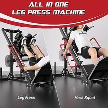 Mappding Leg Press Hack Squat Machine Red