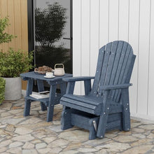 Wildridge Heritage Single Glider, Patriot Blue - Outdoor Weather Resistant Recycled HDPE Glider for Porch, Patio, Deck