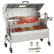WACTO 50W 132LBS Roaster Spit Rotisserie BBQ Grill for Pig Lamb Chicken