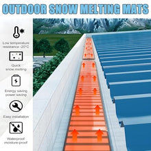 Household Snow Melting Mats Outdoor - Heat Tape for Roof,Gutters and Doors,Graphene Heating and De-Icing,Snow Melting Heating Pad,Width 12cm(4.72in) Curlable (500cm/16.4ft)