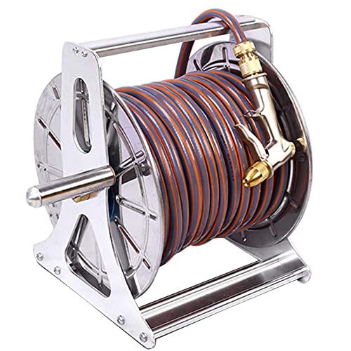 Garden Hose Reel Tools Retractable Lightweight Flexible 6-Function Spray Nozzle Switchable Connector Patio Lawn Car Washing Pet (Colour: 15 Meters Water Pipe) (15 Meters Water Pipe) (15 Meters Water