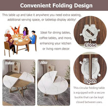 Round Folding Table Heavy Duty Wood Extendable Dining Room Round Table - Modern Large Round Foldable Table Top Only - Folding Coffee Table for Farmhouse / Kitchen, Easy To Carry & Open(180cm(70 7/8"))