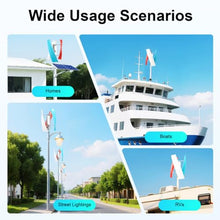 HUIZHITENGDA 48V,Low Noise Wind Turbine Generator Kit, 12V 24V 48V 3000W for Boats Gazebos & Houses Portable 3 Blade Windmill W/Controller and Power Inverter Converter