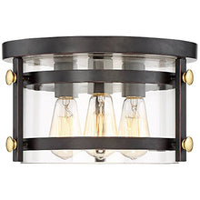 Eagleton 13 1/2" Wide Oil-Rubbed Bronze LED 3-Light Ceiling Fixture