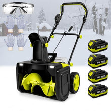 40V Cordless Snow Blower, 20-Inch Electric Snow Thrower 4 Batteries
