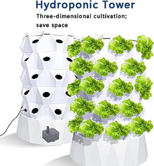 ZXSYYDS Vertical Hydroponic Indoor Growing System, Hydroponic Tower Growing Sytem, Garden Tower Hydroponic Growing Kit for Indoor Gardening, Fruits and Vegetables,6floors