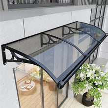 Window Awning Door Awnings, Aluminum Alloy Large Sink Front Door Awning Canopy, Polycarbonate Cover Modern Door Canopy, UV, Rain, Snow Protection-120x260cm/47x102in-Gray