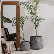 WOAITIANTIAN Flower Pots Home Simple Indoor Thickened Large Caliber Creative Cement Planter Living Room(Large)