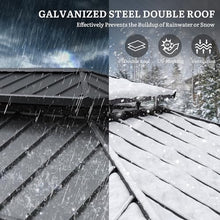 YITAHOME 12x20 Outdoor Wooden Gazebo Heavy Duty Double Roof Hardtop