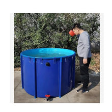 Pool Above Ground, PVC Canvas Pool with Support for Ponds Pool for Breeding Koi Aquaculture Pool Fish Pool Breeding Koi GardenLrrigation (Color : Blue, Size : 2.5x1m) (Blue 2.5x1.2m)