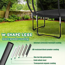 Liyarya 16FT Outdoor Trampoline with Basketball Hoop & Sprinkler, Black