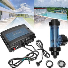 SciAza 10/15/30/50/50 G/H Automatic Cleaning Salt Water Pool Chlorine Generator System, Complete Functions Simple Operation Pool Chlorine Generator Chlorinator for SPA Swimming Pool,15g/h