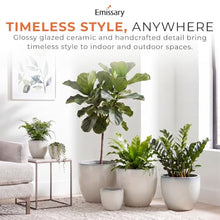 Emissary - Round Planter Lg White 23x20 H