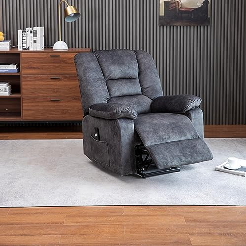 FANYE Electric Power Lift Chair for Elderly with Massage and Heat Dark Gray