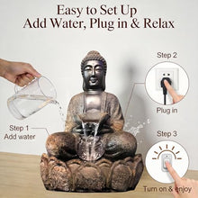 Outdoor Buddha Water Fountain Outside, Garden Fountain, Buddha Decor Gifts
