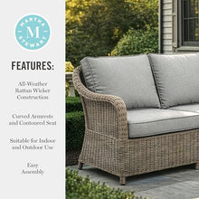 Martha Stewart Lily Pond Modular Patio Loveseat, Gray