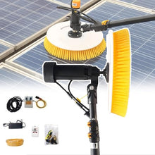 Ostreemaner Photovoltaic Panel Cleaning Brush-Single Head,Solar Cleaning Rotating Brush-Speed-350/Min,3.5m/5.5m/7.5m Optional Extendable Pole Brush,Photovoltaic Panel Scrubber-Mains Power,5.5M