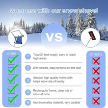 JYXYXSCP Snow Shovel Aluminum Snow Roof Rake Removal Tool 4-20Ft,Adjustable Pole 5-Section w/Anti-Skid Handle and Protection Wheels for Rooftop Leaves Clearing