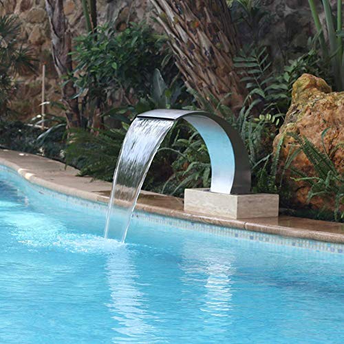 Swimming Pool Fountain Stainless Steel Spouts, Stainless Steel Pond Waterfall,Outdoor Fountains