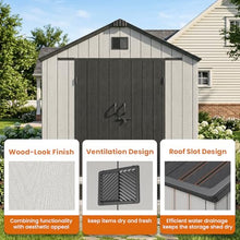 Jocoevol Heavy Duty Storage Shed, 8x15FT Resin Outdoor Shed for Backyard