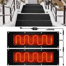 YTNGTT Snow Melting Mat for Outdoor Driveways and Stairs - Anti-Slip Rubber Pad with Power Cord for Winter Ice and Snow Removal(40x120cmx2Pcs)