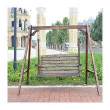 CUTPOIY Outdoor Patio Furniture Swing Glider with Stand, Wooden Outdoor Patio Swing Chair, Porch Glider Swing Chair Outdoor Swing Chair Bench Outdoor Porch Garden and Poolside