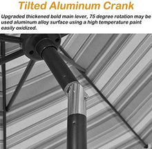 USZWBY Outdoor Garden Parasols 10ft/300cm Stripe Garden Parasol with Crank and Tilt,Sun Shade Umbrella for Garden and Patio,Round,Sunscreen UV50+