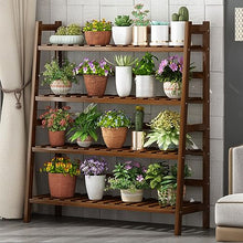 JOTDPFRYK House Balcony Decoration Plant Trellis Easy to Install Wooden Flower Stand Bamboo Flowerpot Stand Modern Rustic Balcony Planter Detachable Plant Ladder Frame Multifunctional Display Rack