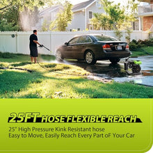 Commercial 3500PSI Gas Pressure Washer, 2.4GPM 79.7CC 2.5 HP Professional Gas Power Washer with 5 Nozzles 25FT Hose 1LFoam Bottle for Car Fence Driveway Yard Garden (EPA/CARB/ETL Compliant), Green