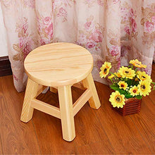 GaRcan Footrest Stool Wood,Round Ottoman Foot Stool with Legs,Household Outdoor Low Stools,Upholstered Padded Stool Max Load 80 Kg