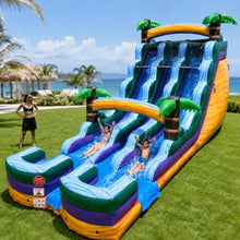 TentandTable 18FT Commercial Inflatable Double Water Slide, Tropical Yellow