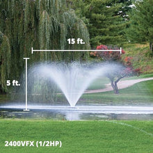 Kasco Aerating Fountain 1/2HP with Color-Changing LED Lights White