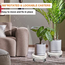 EliteBloom Heavy Duty Plant Caddy with Wheels - Rolling Plant Pot Trolley for Large Pots, Plant Mover with Brake Casters, Durable Plant Roller Base for Easy Mobility,Onecolor-13inch
