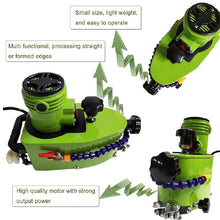 Portable Glass Edging Grinding Machine/Power Edgers,8000r/Min Straight Round Bevel Electric Edge Trimmer Grinder 800w- for Glass, Stone, Ceramics-with 8 Diamond Wheels Green