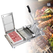JYXYXSCP Multifunctional Barbecue Meat Skewer Machine, Fast Portable Meat Skewer Box, Restaurant Stainless Steel Barbecue Skewer Making Machine