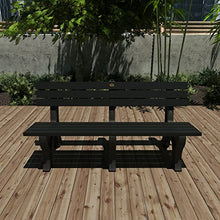 Aurora Traditional 6 ft Park Bench, Black