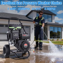 4200PSI Gas Pressure Washer 4.0GPM Gas Power Washer 212CC Gas Powered Washing Machine Commercial High Pressure Washer with 25ft Hose&5 Nozzles for Patio Garden Yard Vehicle,EPA/CARB/ETL