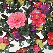SYRIS Simulation Potted Plants Bonsai Tree Lobby Crafts Jade Carving Peony Bonsai Living Room Home Snei Decorations Office Floor Decorations Fake Plant Greenery Decor for Desk