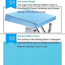 ENWINDXS Diving Board Pool Jumping Board, Heavy Duty Professional Diving Board, with Handrails, One Step Diving Starting Platform Board, Stainl Square Base, Hold 440 Lbs(Size:B)