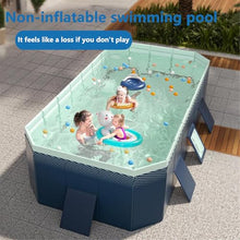 Foldable Swimming Pool, Portable Kiddie Pool, Non-inflatable Outdoor Pool, Thickened and Sturdy Swimming Pool, Foldable Family Pool, Wear-Resistant Swimming Pool, Sturdy Pool for Kids,260cm/102.36in
