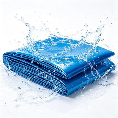Gaommini Blue Flexible Pond Liner Sealing Film Pond Membrane - 3x4m 4x5m 5x5m 6x8m, Waterproof Ponds Tarp Heavy Duty Pond Lining for Koi Ponds and Water Garden(32.8x39.3ft)