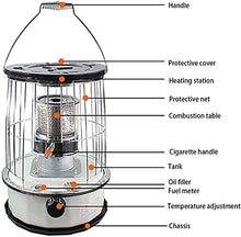 Kerosene Stove Heater with Stove Bag Kerosene Oil Heater Camping Stove Energy-Saving Stove Burner Lightweight Portable Stainless Steel Oil Heater for Indoor Outdoor Patio Camping White