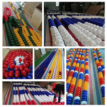 LFPSVC Swimming Pool Lanes Rope Floats, 4 10 21 32 40 50 Feet 62 73 FT In Ground Pool Divider for Shallow and Deep End, Above Ground Pool Boundary Rope Lines/Cords with Hooks (Size : L 43FT/13.1M)