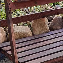 JOTDPFRYK Indoor Wooden Trellis Folding Ladder Planter Balcony Multi-Layer Potted Plant Shelf Floor Carbonized Rustic Flower Flower Stand Classical Plant Stand Solid Wood Ladder Frame Storage Rack