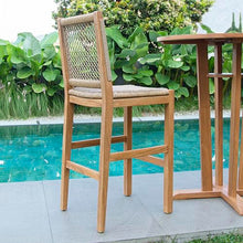 Cambridge Casual Carmel 2-Piece Teak Wood Outdoor Bar Stool Set