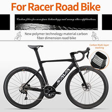 SAVADECK Carbon Road Bike T800 Carbon Fiber Frame 700C Racing Bicycle Shimano 105 R7000 22 Speed Groupset Mechanical Disc Brake Black White