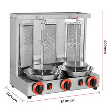 XYWGBMS Electric/Gas Kebab Grill Machine, 360° Rotating Vertical Broiler Barbecue Oven, Smokeless Turkey Doner Kebab Machine,Black-A