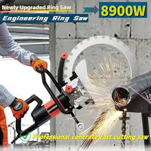 GAYAYAS 8800 W Ring Saw, Concrete Wall Grooving Saw, Electric Concrete Saw, Intelligent Water Supply with Connecting Water Pump, for Granite, Concrete,CutDpth30cm