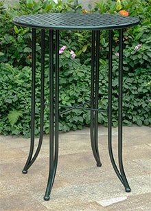 International Caravan 608287 3-Piece Bar-Height Outdoor Bistro Set, Green