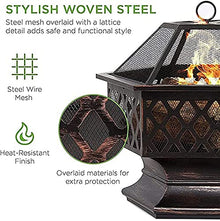 Outdoor Fire Pit Wood Burning Fireplace Patio Backyard Heater Steel Firepit Bowl Heavy Steel 24", H